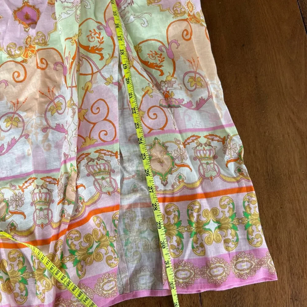 Hale Bob Sophrona Linen Drape Skirt Pastel Pink Sz XS Ballerina Unicorn Birdcage